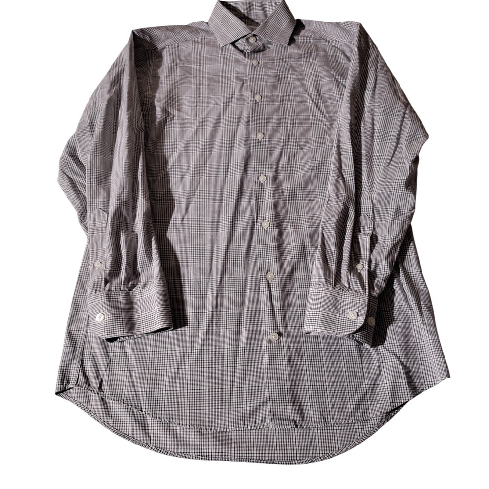 Collection by Michael Strahan Wrinkle Free Stretch Regular 15 32/33 Plaid